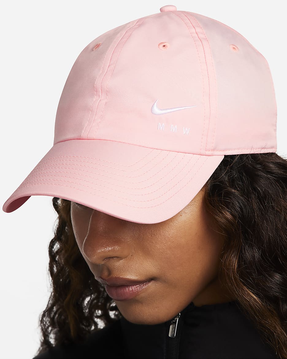 Pink and white nike hat online